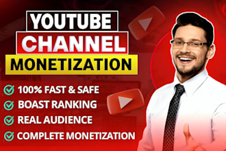 do video promotion for complete youtube channel monetization