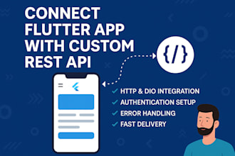 connect flutter app with custom rest api