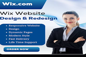 build wix website design and redesign wix website for your bussiness