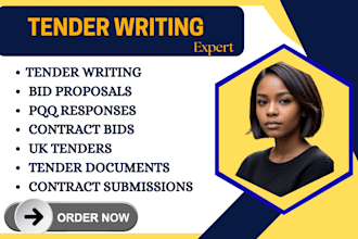 write and review UK tenders  pqqs and bid proposals to win contracts