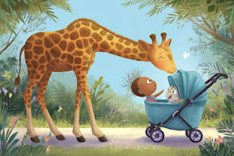 design children book illustration and children story book cover