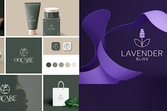 do luxury cosmetics makeup beauty salon spa logo design