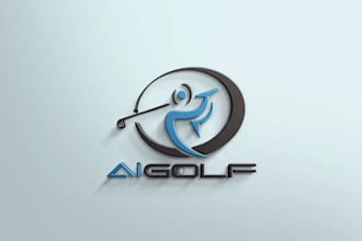 design a minimal and modern golf logo for your premium brand