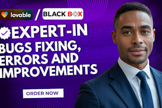 fix bugs and errors, develop backend and secure your lovable website, blackbox