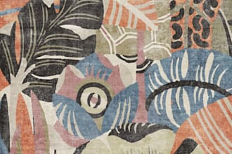 special modern design print carpet