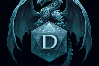 design a fantasy rpg logo dnd image for you