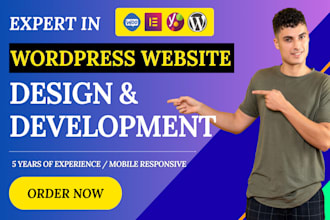 design a responsive wordpress site with elementor