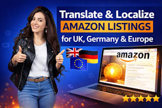 translate and localize amazon listing for UK ,german and eu