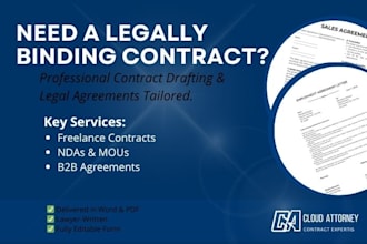 create contract agreement, nda and legal documents