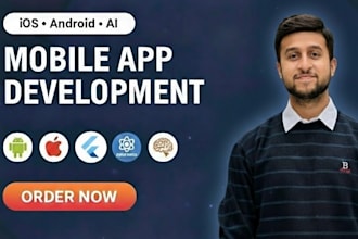 do flutter mobile app development, android ios app development with ai features