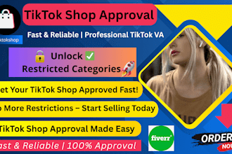 approve tiktok shop category, unlock restricted categories
