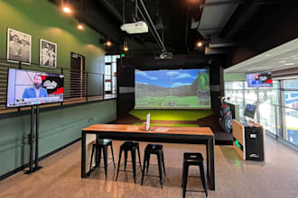 recreate 3d golf simulator,sport bar interior,cgi virtual golf course,gym design