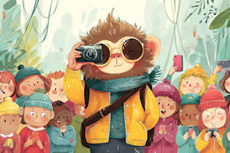 delightful children book illustrations in vibrant storybook style