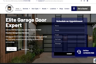 build garage door website garage door repair installation wordpress website