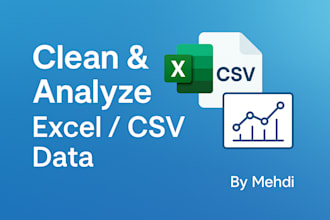 clean, transform and analyze your excel or CSV data