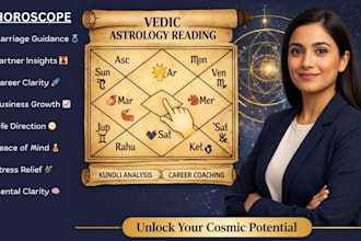 do vedic astrology reading, kundli analysis, and career coaching