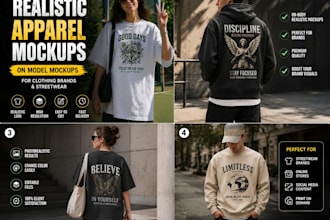 create realistic apparel mockups for clothing brands