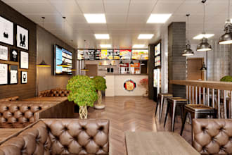 redesign tea, coffee shop, cake restaurant, 2d to 3d ice cream restaurant,bakery