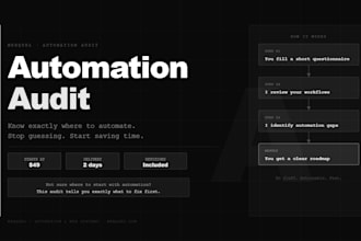 audit your business workflows and deliver a custom automation roadmap