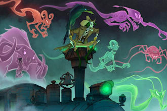 draw cute 2d cartoon character illustration mascot character design 2d furry art