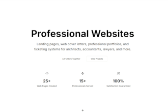 create a responsive landing page as your cover letter