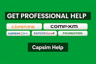 do capsim rounds, capsim decisions, capsim report and presentation