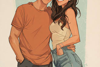 create cute family and couple portrait