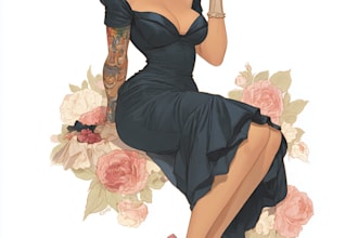 create a pin up girl and pin up girl illustration