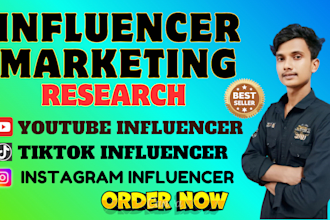 research real youtube, tiktok influencer marketing list for influencer marketing