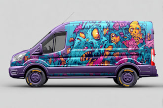 design a professional wrap for your car, bus, truck, etc