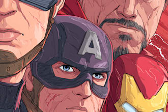 make a unique superhero comic cartoon character