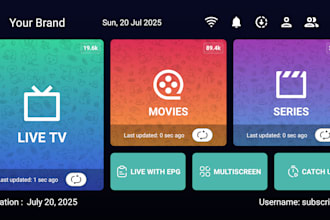 make android iptv app with admin panel
