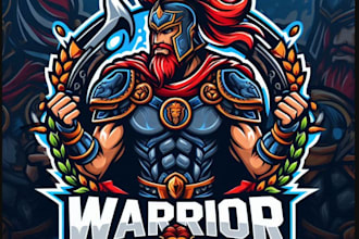 make esport t shirt warrior mascot logo
