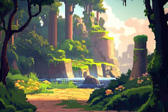 make anime background and environment