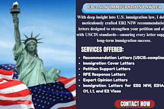 create uscis ready immigration business plans for eb2 niw, e2, and l1 visas
