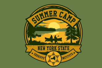 design colorful sheriffs institute summer camp logo