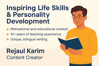 write inspiring life skills and personality development content