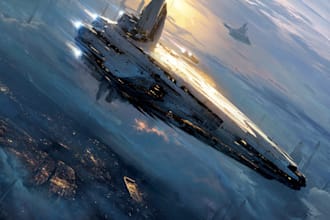 make a spaceship, sci fi illustration and sci fi art