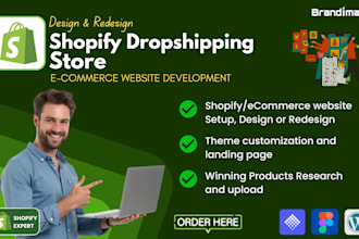 build or redesign your shopify dropshipping store and ecommerce website