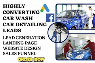 generate car wash leads car detailing leads car repair leads auto website