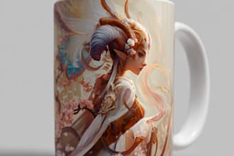 create custom coffee mug design or coffee mug design
