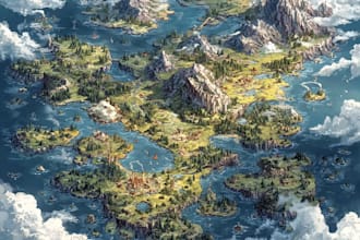 make your fantasy map illustration arts