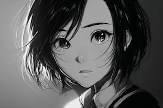 raw anime headshot portrait profile picture, icon, avatar