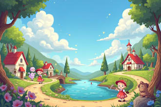draw cartoon disney background for your animation