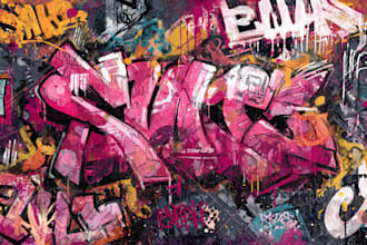 design cool graffiti art for your logo or name