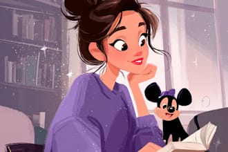 make a disney cartoon portrait