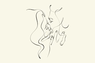 draw minimalist artistic line art