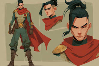 design cool superhero character art