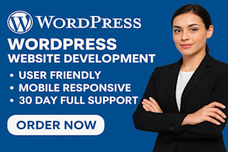 design wordpress website or  redesign custom wordpress business website