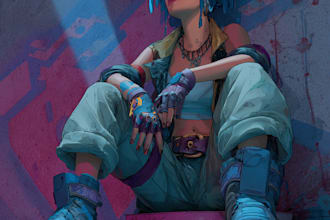 design futuristic scifi and cyberpunk character art